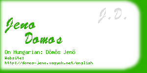 jeno domos business card